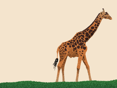 Resonate Article —Giraffe editorial illustration typography