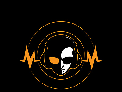 EPHREM WARREN graphic design headphone logo logo design music music logo