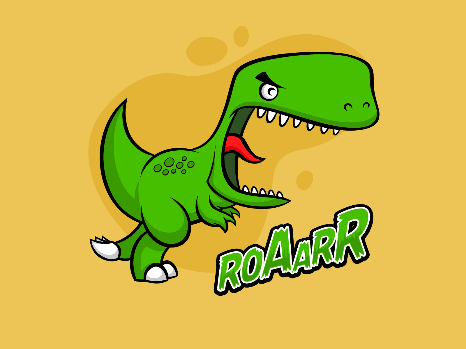 Angry Dino Cartoon Illustration by Dicky on Dribbble