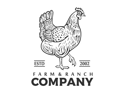 Chicken Farm Logo artwork branding business chicken design farm graphic design icon illustration logo ranch vector