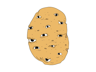 Eyed Potato eyes illustration potato