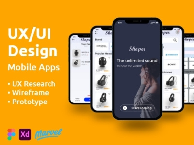 Mobile Apps UX/UI design app branding design food delivery mobile app mobile ux ui