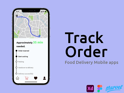 Track Order app design ecommerce food delivery mobile app mobile ux ui