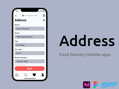 Address app design ecommerce food delivery mobile app mobile ux ui