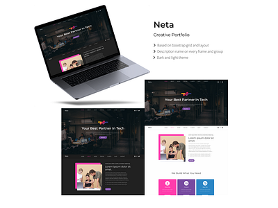 Neta Creative Portfolio app design ui ux web
