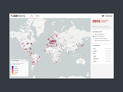 Map of International Relations logo ui design