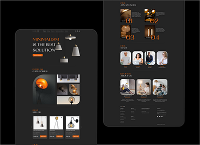 Lamp store branding design logo ui ux website webdisigne web