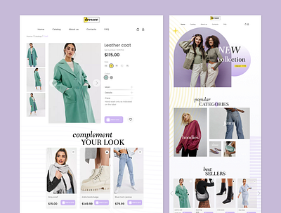 Women's clothing store branding design logo ui ux ux website webdisigne web