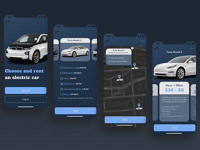 Electric car rental app