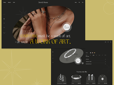 Website for an online jewelry store branding design logo typography ui ux ux website webdisigne web