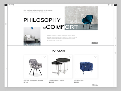 Furniture Store branding design logo typography ui ux ux website webdisigne web