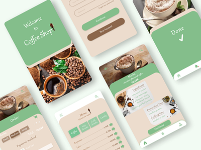 Coffee Shop app app design graphic design ui ux