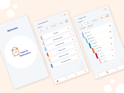 Tasks & Motivation app app design motivation tasks motivation ui ux