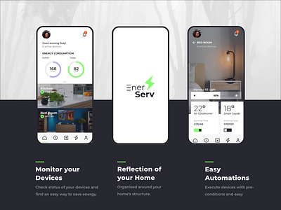 EnerServ | Energy Management App Concept app concept app design automation daily ui design exercise home automation iot ui uidesign xd