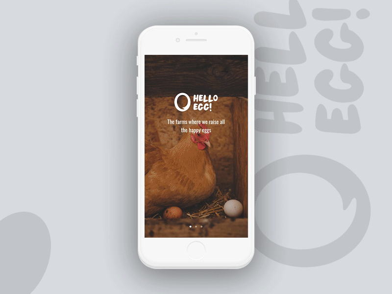 Hello Egg | Onboarding Paging | Try Shot animation gif onboarding pager paging transition