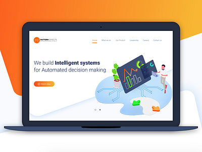 Pattern effects - Home page ai automated business design finance fintech homepage illustration landingpage ui web design website