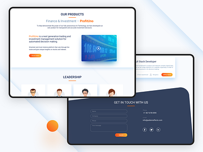 Wind-up shot, huh! artificial intelligence business design fintech homepage onepager website
