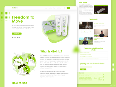 Medical Web Design (4 Jointz) branding logo medical product design ui vectors web design