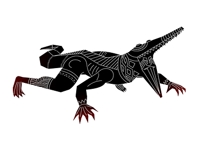 Crocodile. african animal beast black crocodile illustration illustrator mask vector white