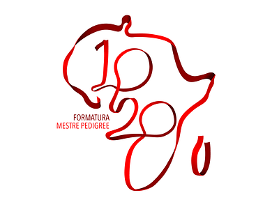 Formatura africa capoeira graphic illustration logo red ribbon