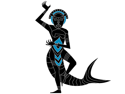 Iemanja african candomble god graphic ifa illustration illustrator orishas vector voodoo yemanja