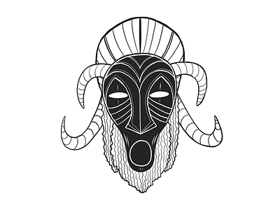 Horned mask african graphic graphic design illustration illustrator mask tribal vector