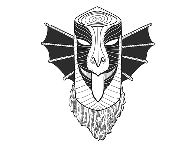 Bird mask. african blackandwhite graphic graphic design illustration illustrator mask tribal vector
