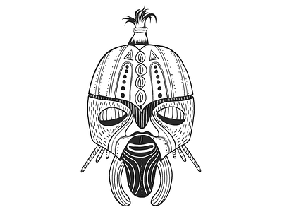 Wise mask. african blackandwhite draw drawing graphic graphic design illustration illustrator mask tribal vector