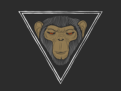 Angry Ape ape drawing gorilla graphic illustration illustrator monkey vector