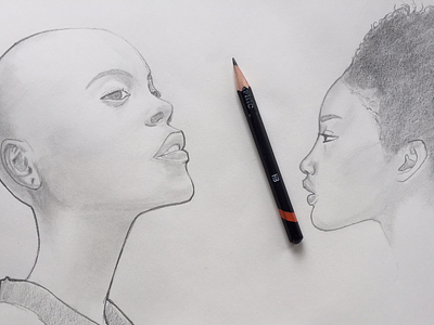Studies drawing graphite pencil portrait study woman
