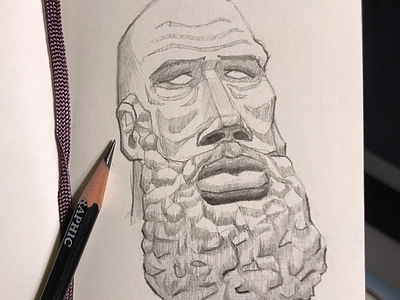 Sketch beard drawing moleskine pencil sketch sketchbook study