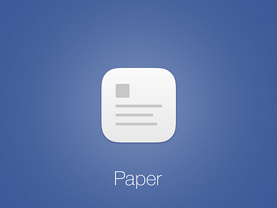 FB Paper iOS Icon cleaner facebook icon ios paper simpler