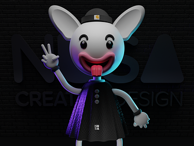NUSA Mascot 3d blender blender3d design mascot render studio
