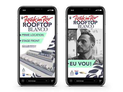 Rock In Rio Rooftop Blanco communication design graphic design instagram iphonex social media