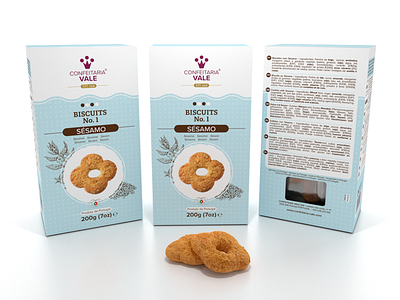 Sesame Packaging Design biscuits clean design freelance graphic minimal packaging studio