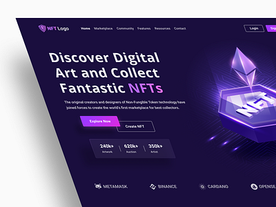 NFT Hiro design ui ux website