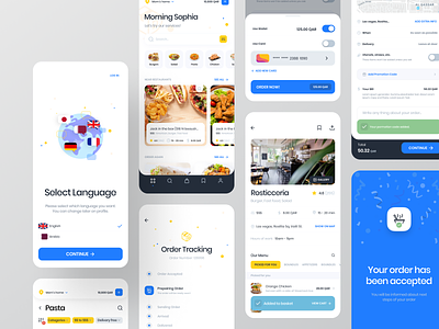 Food Delivery Application #1 app application card cart checkout delivery design ecommerce filter food illustraion ios minimal redesign restaurant success toast tracking ui ux