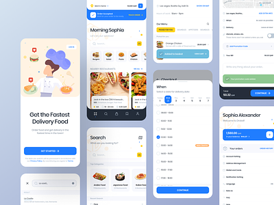 Food Delivery Application #2 app application card cart checkout delivery delivery app design food food app illustraion minimal redesign restaurant toast toasty tracker tracking ui ux