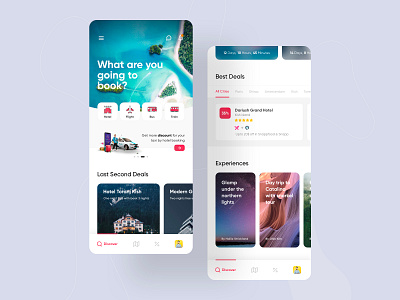 Redesign Snapptrip Application android app application booking bus design ecommerce flight gradient hotel ios red redesign snapp snapptrip train travel app ui uiux ux