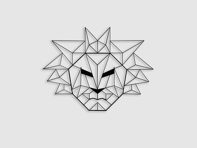 Geometric lion logo