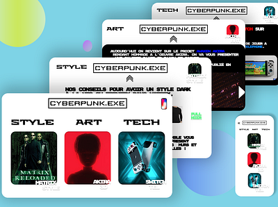 cyberpunk website design app design layout mobil pages responsive user user interface web conception website