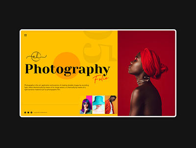 Photography Folio Landing Page adobe xd design desktop landing page photography ui ui design ux web