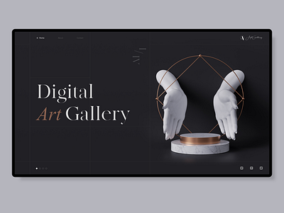 Digital Art Gallery adobe aftereffects adobe xd adobe xd design branding design desktop sketch sketch app typography ui ux web xd