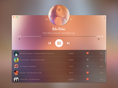 Musicplayer app design desktop music music app sketch sketch app ui web