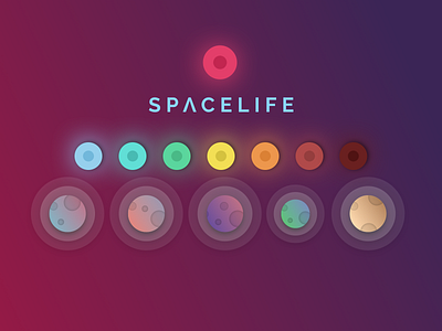 Spacelife Game branding concept design graphic icons interface ios product ui