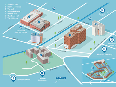 3D University campus map