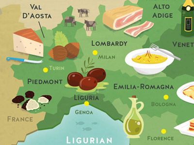 Italy food map cartography europe food food map italy map maps