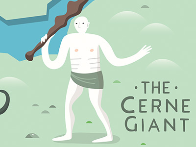 The Cerne Giant england fable giant illustration legend map myth uk