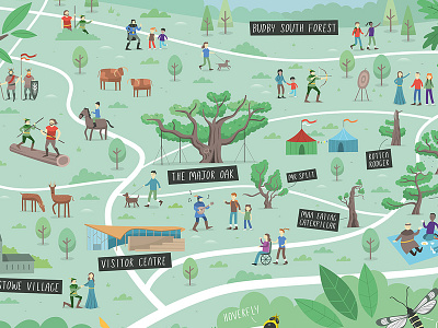 Sherwood Forest Map By Tom Woolley On Dribbble