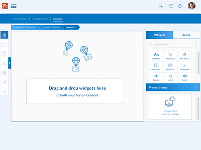 SaaS Platform for online courses design saas ui design user interface ux design widgets